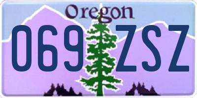 OR license plate 069ZSZ