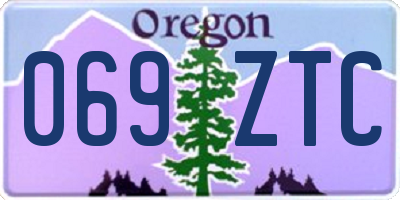 OR license plate 069ZTC