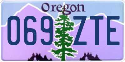 OR license plate 069ZTE