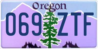 OR license plate 069ZTF