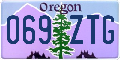 OR license plate 069ZTG