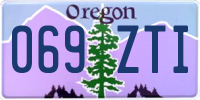 OR license plate 069ZTI