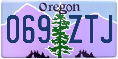 OR license plate 069ZTJ