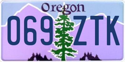 OR license plate 069ZTK