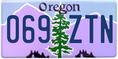 OR license plate 069ZTN
