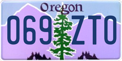 OR license plate 069ZTO