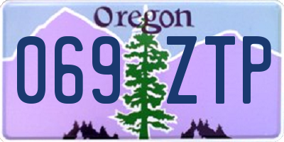 OR license plate 069ZTP