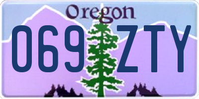 OR license plate 069ZTY