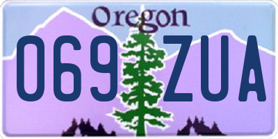 OR license plate 069ZUA