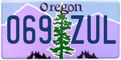 OR license plate 069ZUL