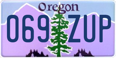 OR license plate 069ZUP
