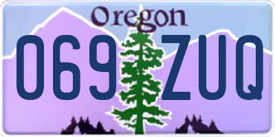 OR license plate 069ZUQ