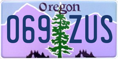 OR license plate 069ZUS