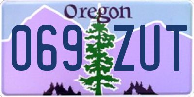 OR license plate 069ZUT