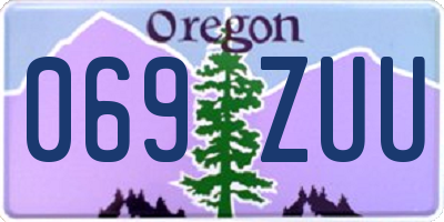 OR license plate 069ZUU
