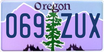 OR license plate 069ZUX
