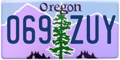 OR license plate 069ZUY