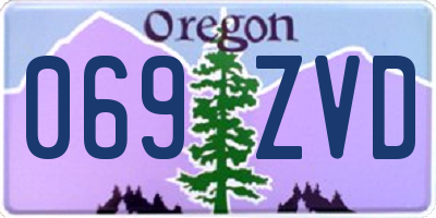 OR license plate 069ZVD