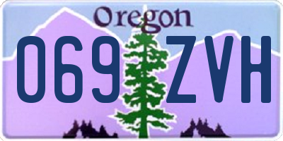 OR license plate 069ZVH