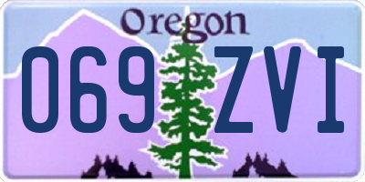 OR license plate 069ZVI