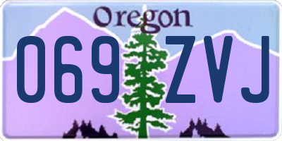 OR license plate 069ZVJ