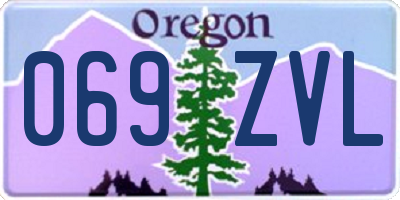 OR license plate 069ZVL