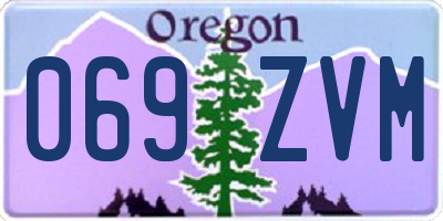 OR license plate 069ZVM
