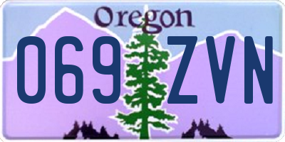 OR license plate 069ZVN