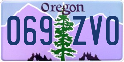 OR license plate 069ZVO