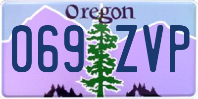 OR license plate 069ZVP