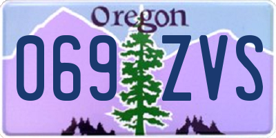 OR license plate 069ZVS