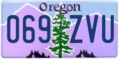 OR license plate 069ZVU