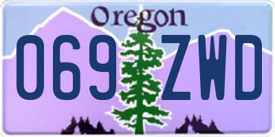 OR license plate 069ZWD