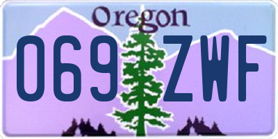 OR license plate 069ZWF