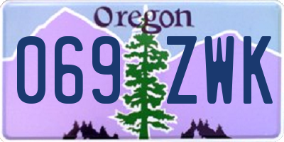 OR license plate 069ZWK