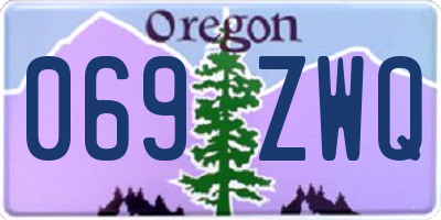 OR license plate 069ZWQ