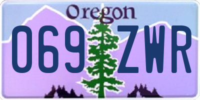 OR license plate 069ZWR