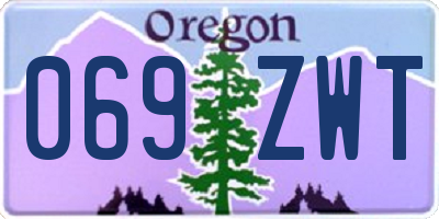 OR license plate 069ZWT