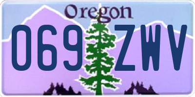 OR license plate 069ZWV