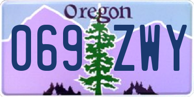 OR license plate 069ZWY