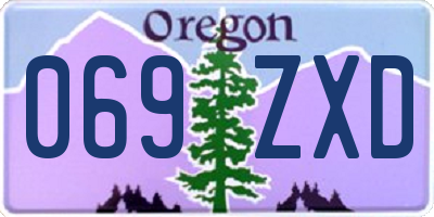 OR license plate 069ZXD