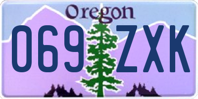 OR license plate 069ZXK