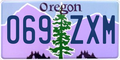 OR license plate 069ZXM