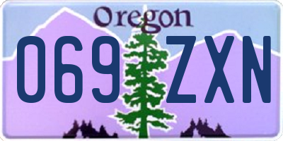 OR license plate 069ZXN