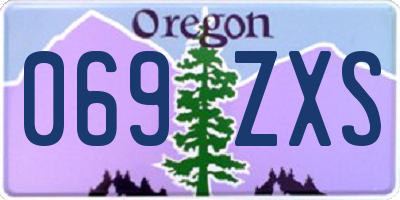 OR license plate 069ZXS