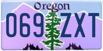 OR license plate 069ZXT