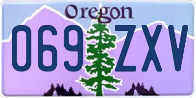 OR license plate 069ZXV