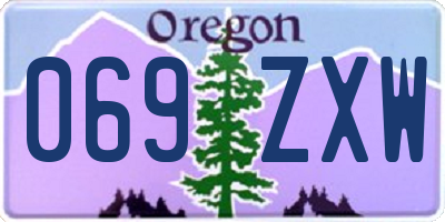 OR license plate 069ZXW