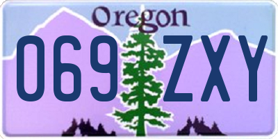 OR license plate 069ZXY