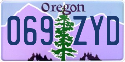 OR license plate 069ZYD